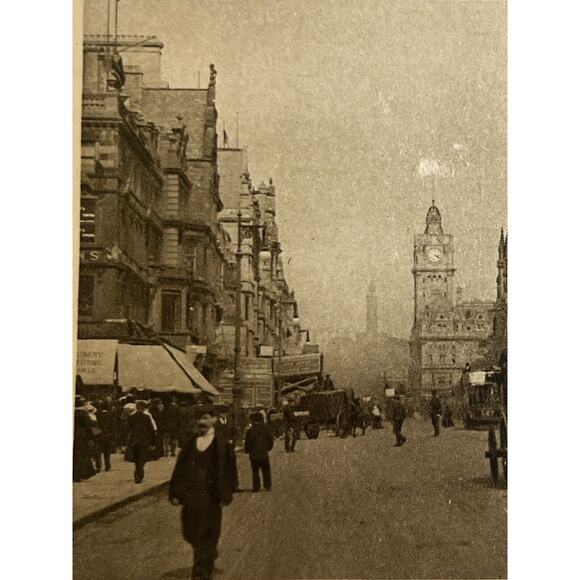 Antique Ephemera Early 1900s RPPC Castle Postcards Princes St East End Edinburgh - Picture 3 of 7